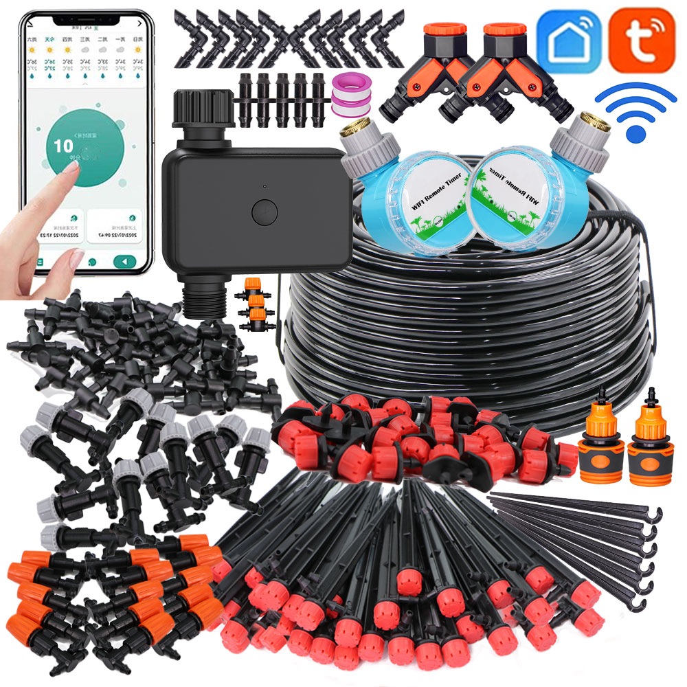Smart Garden Lock - ระบบรดน้ำในสวนอัจฉริยะ30-50ม. ตัวหยดแบบปรับได้หัวฉีดทำความเย็นละอองอุปกรณ์ชลประทานอัตโนมัติสำหรับเรือนกระจก