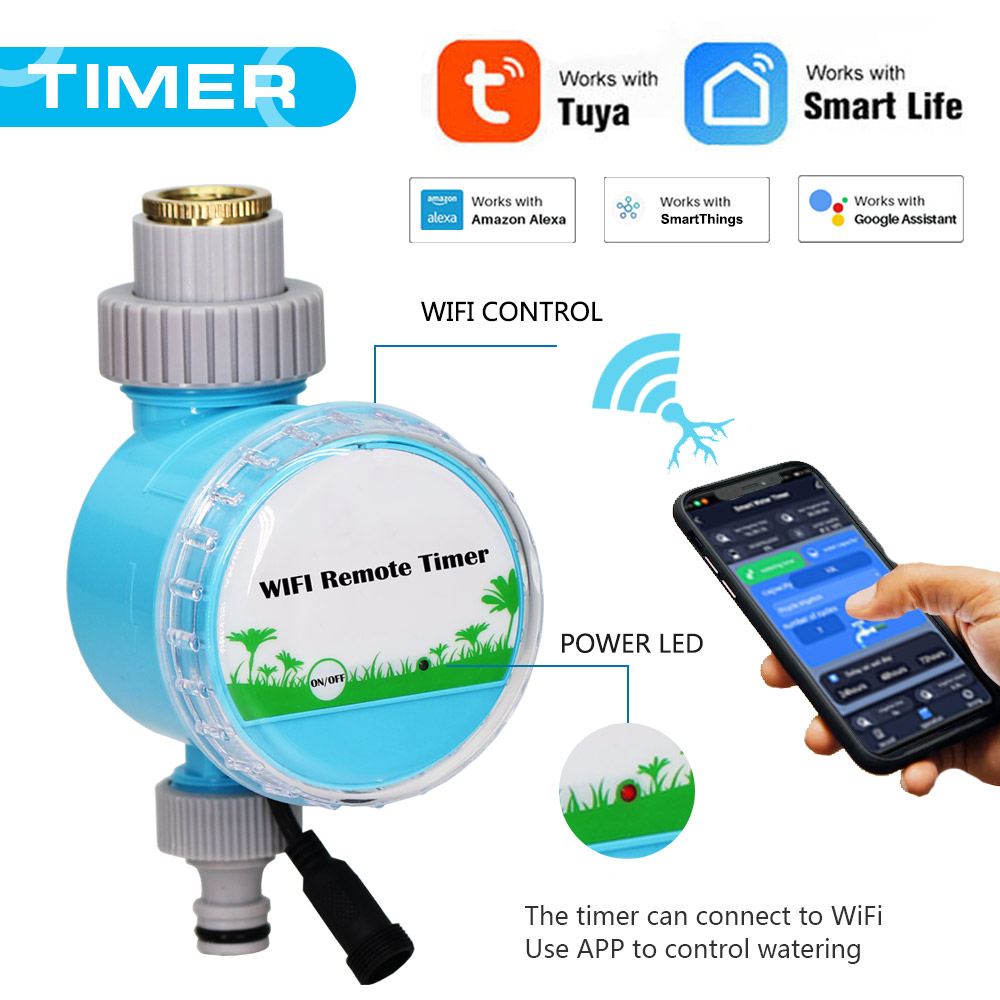 Smart Garden Timer - WiFi ไร้สายสวนน้ำจับเวลาโทรศัพท์สมาร์ทรีโมทคอนโทรลบ้านเรือนกระจกกลางแจ้งชลประทาน Kit อัตโนมัติ Built-In Gateway